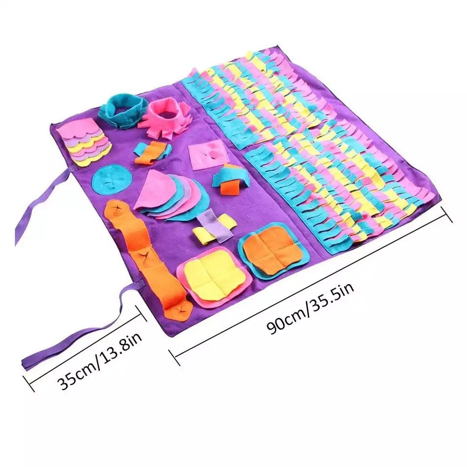 Pets Puzzle Toys Increase IQ Snuffle Mat Slow Dispensing Feeder Pet Cat Pup Training Games FeedingFeeding Food Intelligence Toy-4