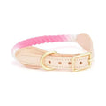 Luxe Royal Leather Rope Collar - Strawberry-0