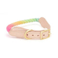 Luxe Royal Leather Rope Collar - Classic Rainbow-0